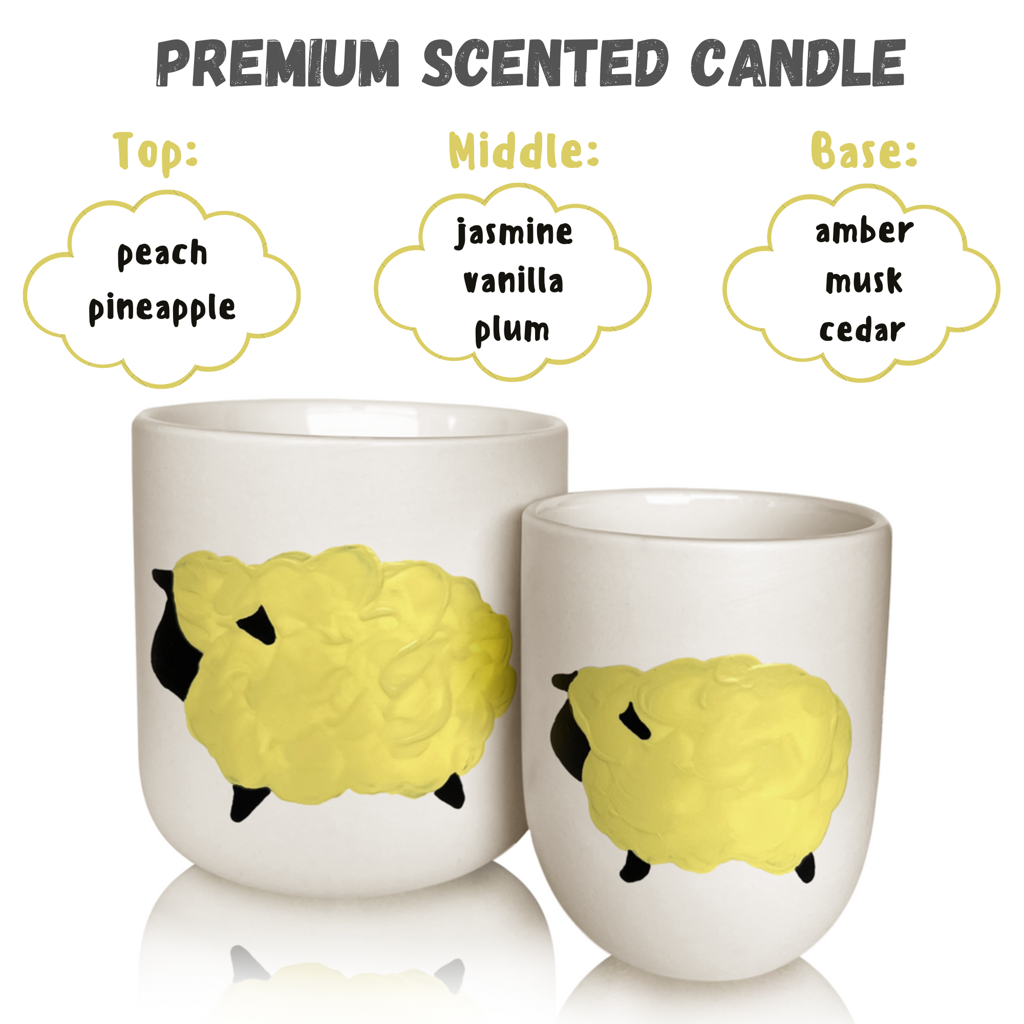 Hand Painted Decor Scented Candle - Banana