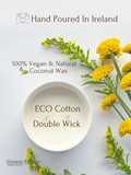 Double Cotton Wick Candle in a White Ceramic Jar - Citrus Grove