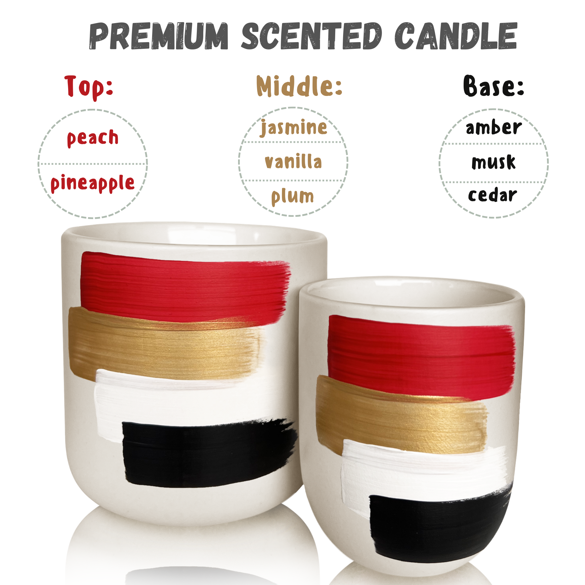 Hand Painted Decor Scented Candle - Luxury