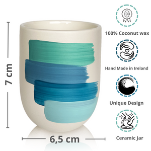 Hand Painted Decor Scented Candle - Ocean