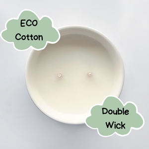 Hand Painted Decor Scented Candle - Olive