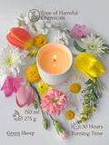 Cotton Wick Candle in a White Ceramic Jar - Peace